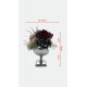 Çiçekli Kare Ayaklı Gümüş Dekoratif Orta Vazo, Çiçek Ve Orkide Vazosu, Çiçek Aranjmanı Kupa